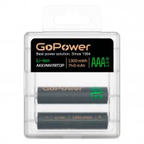 Аккумулятор GoPower R03 BOX2, (AAA) 740 мАч (1300 мВТч), Ni-Mh, (2/100/200)