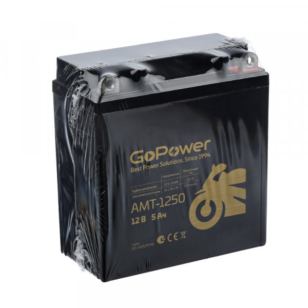 Аккумулятор GoPower для мототехники 12V, 5Ah AMT-1250