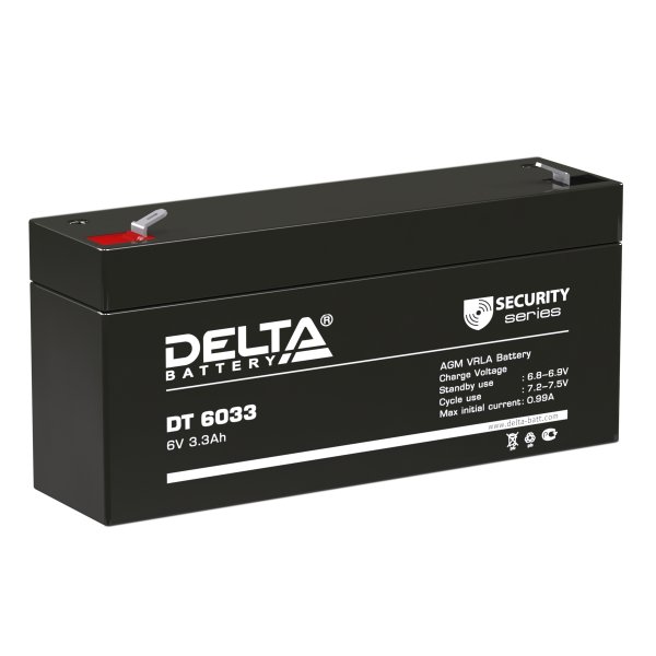 Аккумулятор DELTA 6V 3300 мАч (DT 6033)