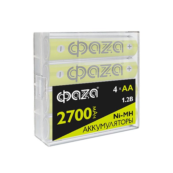 Аккумулятор ФАZА R06-4Box, (AA) 2700 мАч, Ni-Mh (20)