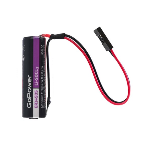 Элем.пит. GoPower 14505 PC1 Li-SOCl2 3.6V, 2600mAh с коннектором 2.54 мм Dupont