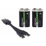 Аккумулятор GoPower 6F22 BOX2 Li-ion 9V 1100mAh Type-C (2/50/200)