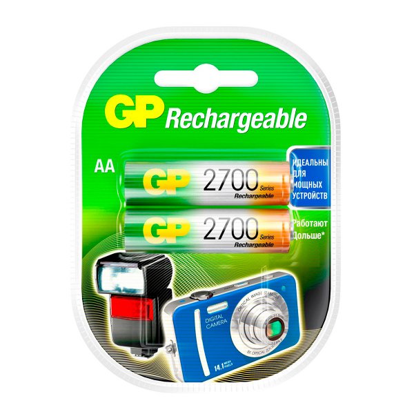 Аккумулятор GP R6 (AA) 2700 мАч 2bl (2,20) пластик