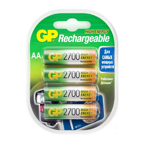 Аккумулятор GP R6 (AA) 2700 мАч 4bl (4.40) пластик