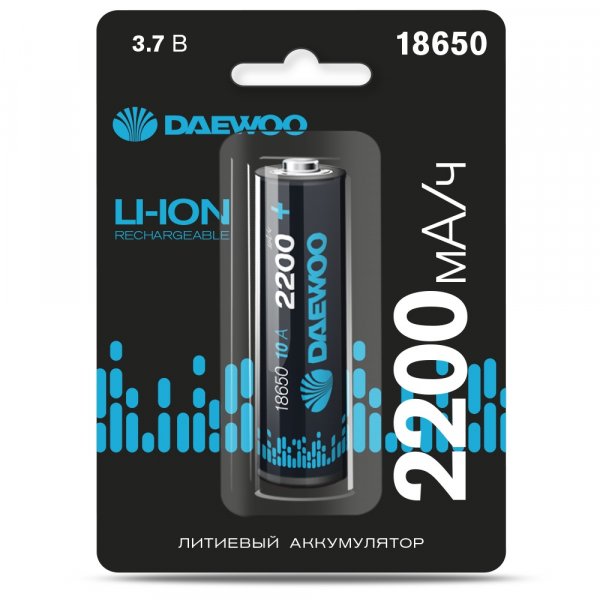Аккумулятор 3,7V 2200 мАч Li-ion (18650) Daewoo BL-1