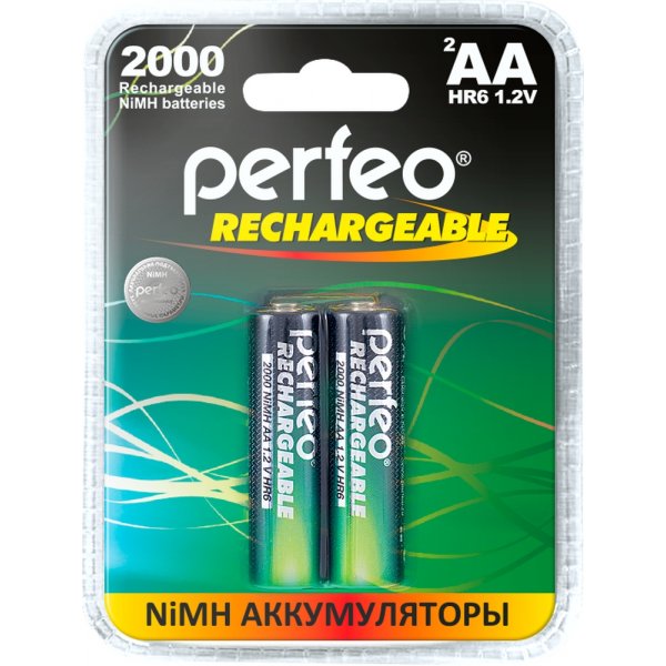 Аккумулятор Perfeo R6 (AA) 2000 мАч 2bl (40, 240) пластик