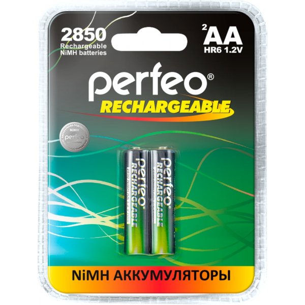 Аккумулятор Perfeo R6 (AA) 2850 мАч 2bl (40, 240) пластик