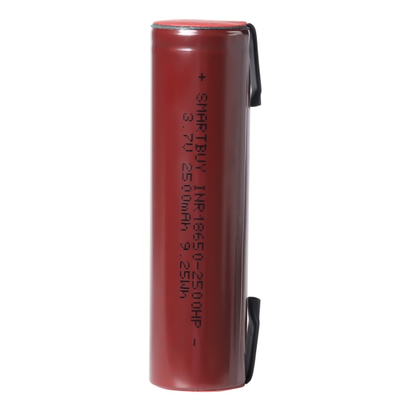 Аккумулятор 3,7V 2500 мАч Li-Ion (18650) Smartbuy, высокотоковый с выводами (50/400)