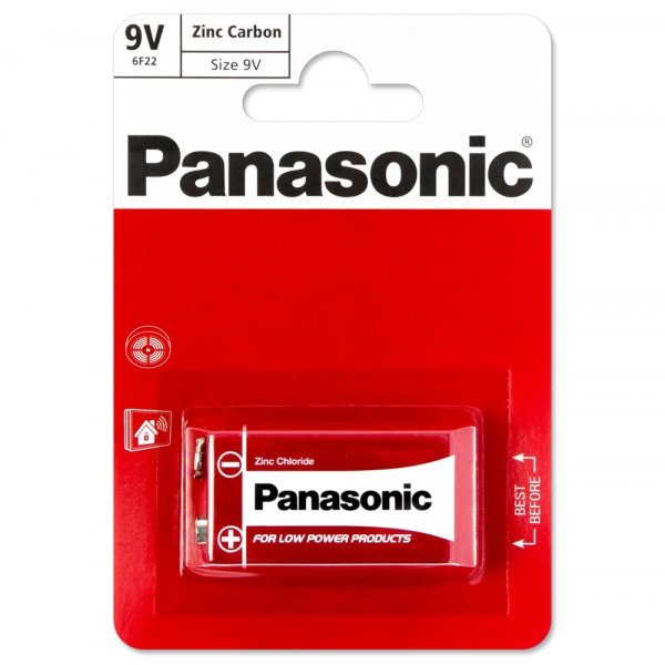 Элем.пит. 6F22-1BL Panasonic Zinc Carbon 1.5V (12/60)