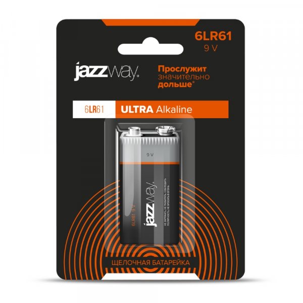 Элем.пит. 6LR61-1BL JAZZway ULTRA Alkaline (1/10)