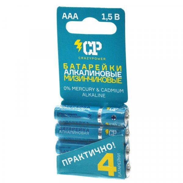 Элем.пит. LR03-4SB картон. CRAZYPOWER (4/48/384)
