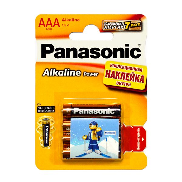 Элем.пит. LR03-4BL Panasonic Alkaline (3+1 на блистере) (48.240)