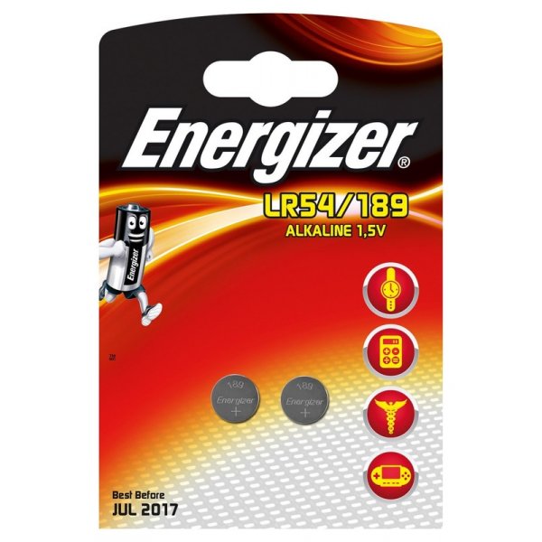 Элем.пит. AG10-2BL Energizer (LR1130, LR54, 189), алкалин [замена 389, 390, SR1130] (2/20/200)