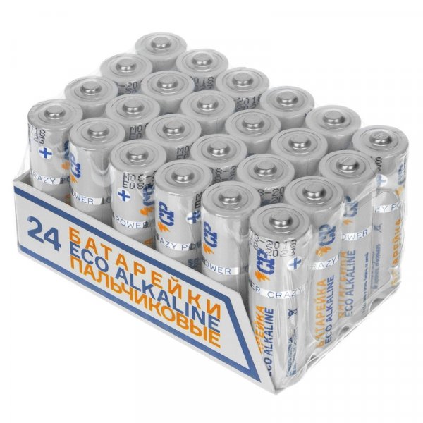 Элем.пит. LR6-24P CRAZYPOWER Eco Alkaline бел (24/576)
