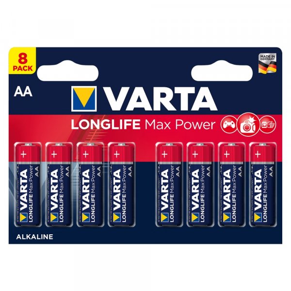 Элем.пит. LR6-8BL Varta Longlife Max Power (8/160) 4706