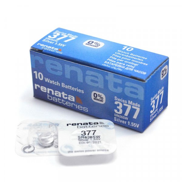 Элем.пит. AG4-10 Box Renata (SR626SW,377A) Silver Oxide (1/10/100)