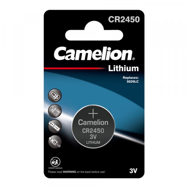 Элем.пит. CR2450-1BL Camelion (1,10,1800)