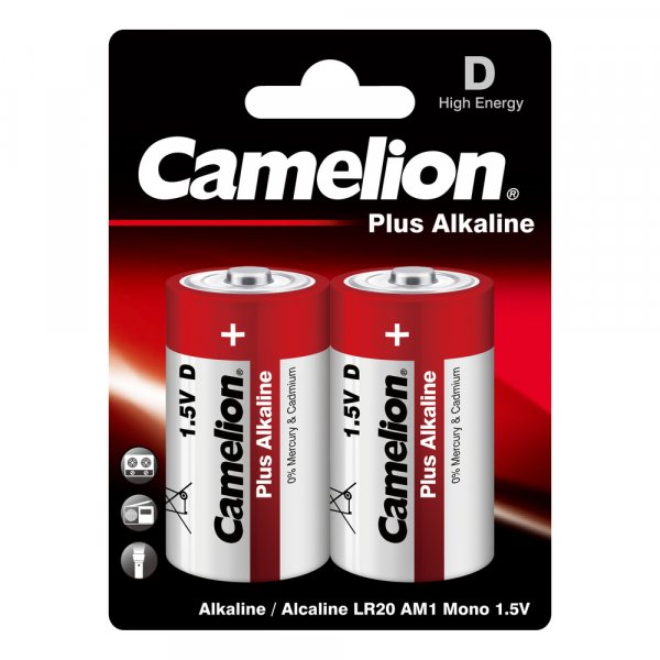 Элем.пит. LR20-2BL Camelion Plus Alkaline (12/96)