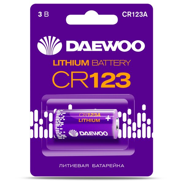 Элем.пит. CR123-1BL Daewoo (10)