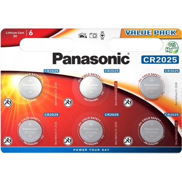 Элем.пит. CR2025-6BL Panasonic Power Cells (6/120)