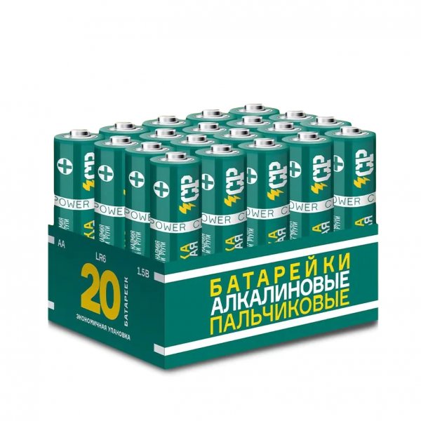 Элем.пит. LR6-20шт. бокс CRAZYPOWER (зел) 20/120/480