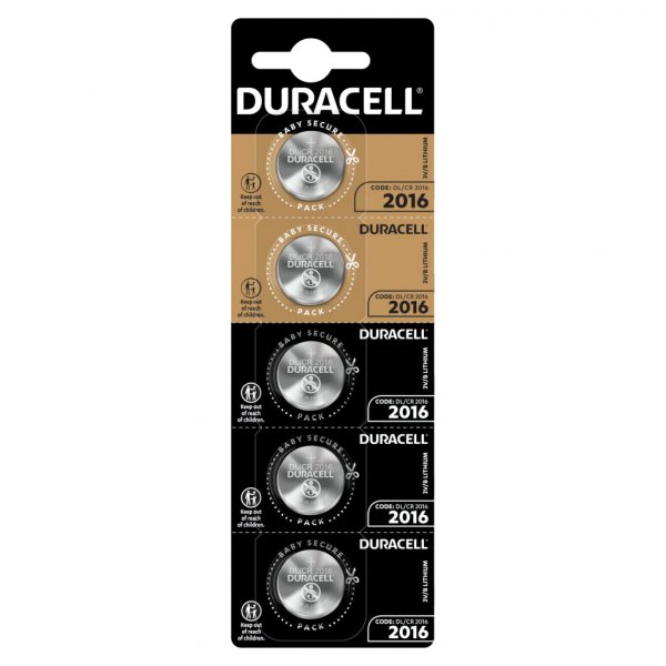 Элем.пит. CR2016-5BL Duracell (5/20/200)