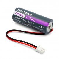 Элем.пит. GoPower 18505 PC1 Li-SOCl2 3.6V с коннектором для счётчиков Пульс (1/20/200)