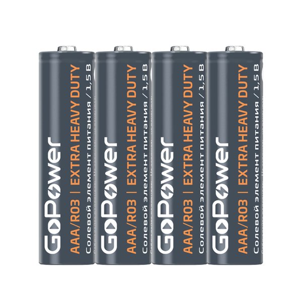 Элем.пит. соль R03-4S GoPower Extra Heavy Duty (4/60/1200)