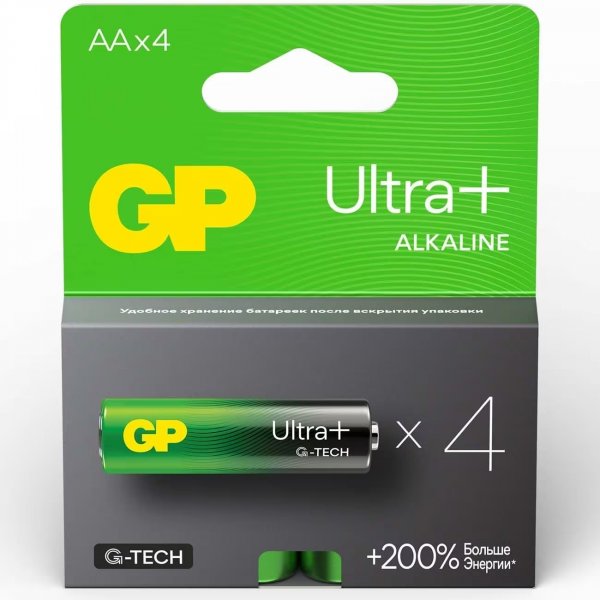 Элем.пит. LR6-4BL GP ULTRA PLUS+G-Tech (4/40/320)