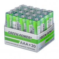 Элем.пит. LR03-20шт. в коробке GREEN POWERlab (120/720)