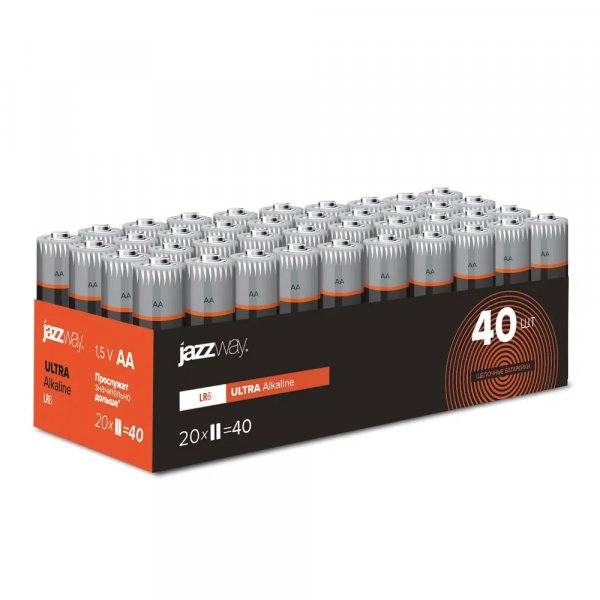 Элем.пит. LR6-40шт. в боксе JAZZway Ultra Alkaline (1/4/40/480)