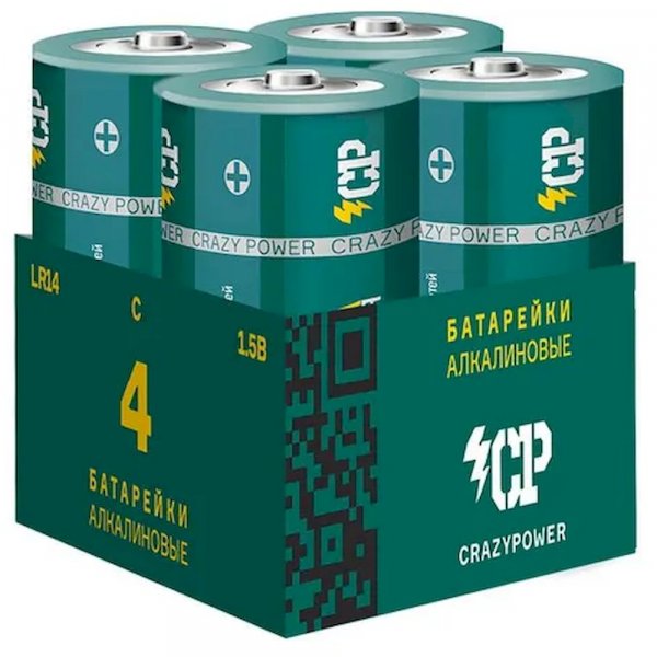 Элем.пит. LR14-4шт. в коробке CRAZYPOWER (24/96)