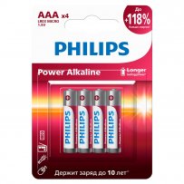 Элем.пит. LR03-4BL Philips Power Alkaline (48.144)