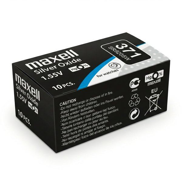 Элем.пит. AG6-1BL Maxell (SR920W,R371) Silver Oxide (1/10/100)