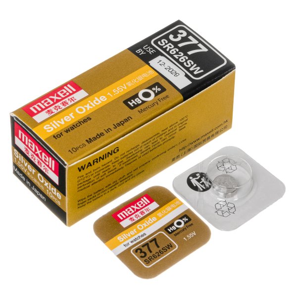 Элем.пит. AG4-10 Box MAXELL (SR626SW,377) Silver Oxide, Yelloy (CN)