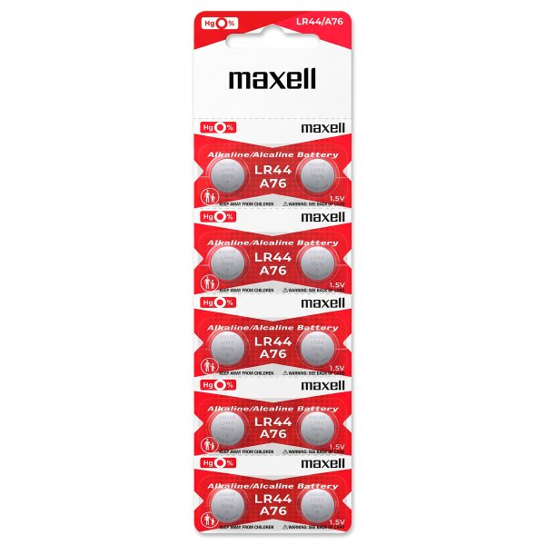 Элем.пит. AG13-10BL MAXELL RED (LR1154, LR44, A76, V13GA), алкалин [замена 357, 303, SR44] (10/200)