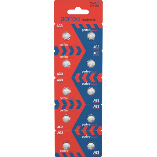 Элем.пит. AG3-10BL Perfeo (LR41,392A) Alkaline Cell (10/200)