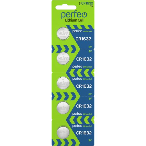 Элем.пит. CR1632-5BL Perfeo Lithium Cell (5/100)