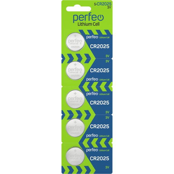 Элем.пит. CR2025-5BL Perfeo Lithium Cell (100/600)