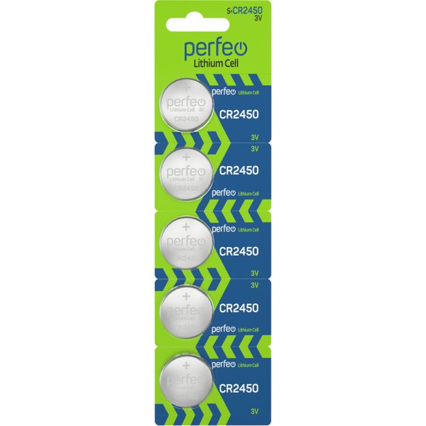 Элем.пит. CR2450-5BL Perfeo Lithium Cell (5/100)