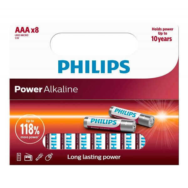 Элем.пит. LR03-8BL Philips Power Alkaline (8/160)