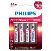 Элем.пит. LR6-4BL Philips Power Alkaline (48/144)