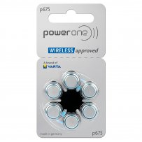 Элем.пит. ZA675-6BL PowerOne WIRELESS approved (PR44, A675, 675A, DA675), цинк-воздух [синяя]