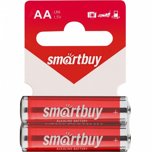 Элем.пит. LR6-2SH картон. SmartBuy (60/600)  (SBBA-2A02SB)
