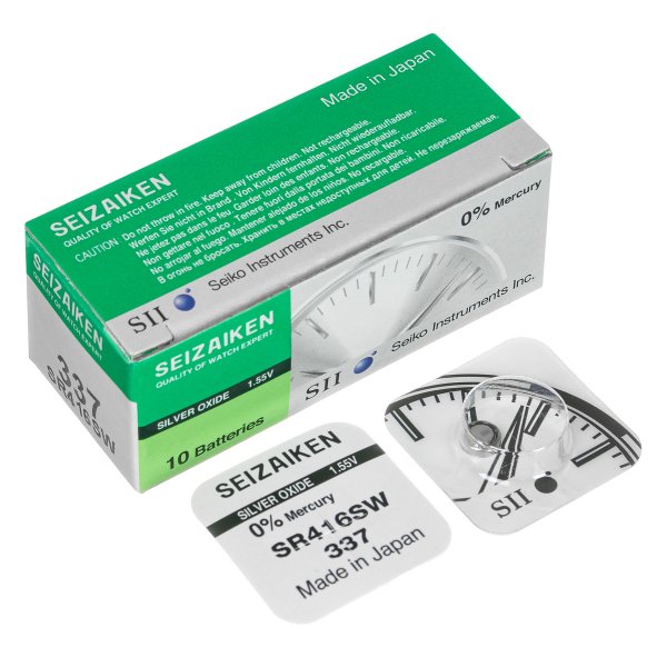 Элем.пит. 337 SEIZAIKEN Silver Oxide [SR416SW, 337, SB-A5, 623, 280-75] 1.55V (1/10/100/1000)