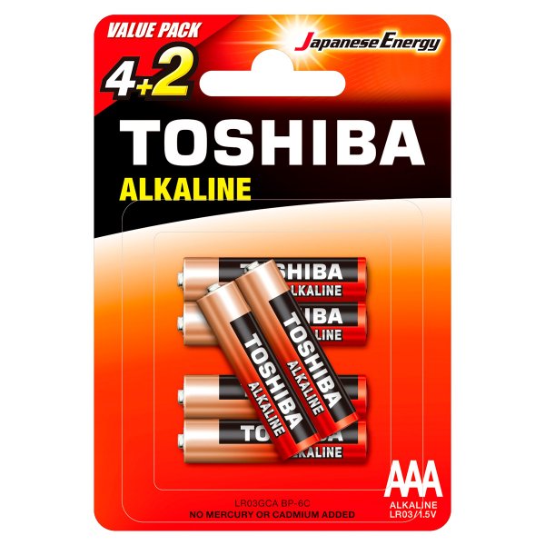 Элем.пит. LR03-6BL Toshiba Alkaline (6/72)