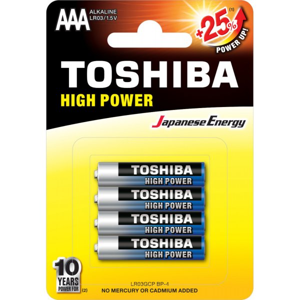 Элем.пит. LR03-4BL Toshiba High Power (48/192)