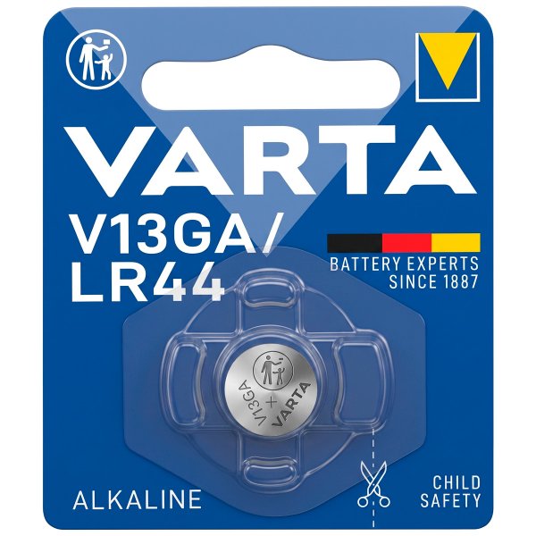 Элем.пит. AG13-1BL Varta (LR1154, LR44, A76, V13GA), алкалин [замена 357, 303, SR44] (1,10,100)
