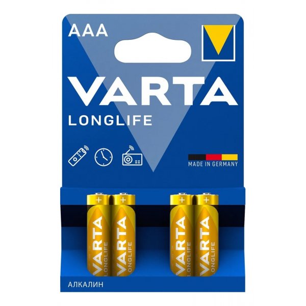 Элем.пит. LR03-4BL VARTA Longlife (40.200) 4103
