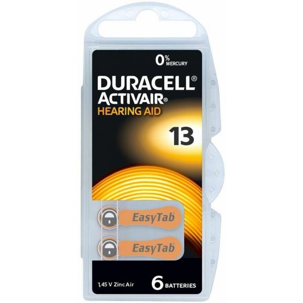 Элем.пит. ZA13-6BL Duracell ACTIVAIR (6/60/600)